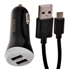 Cargador para auto con cable 2 puertos USB