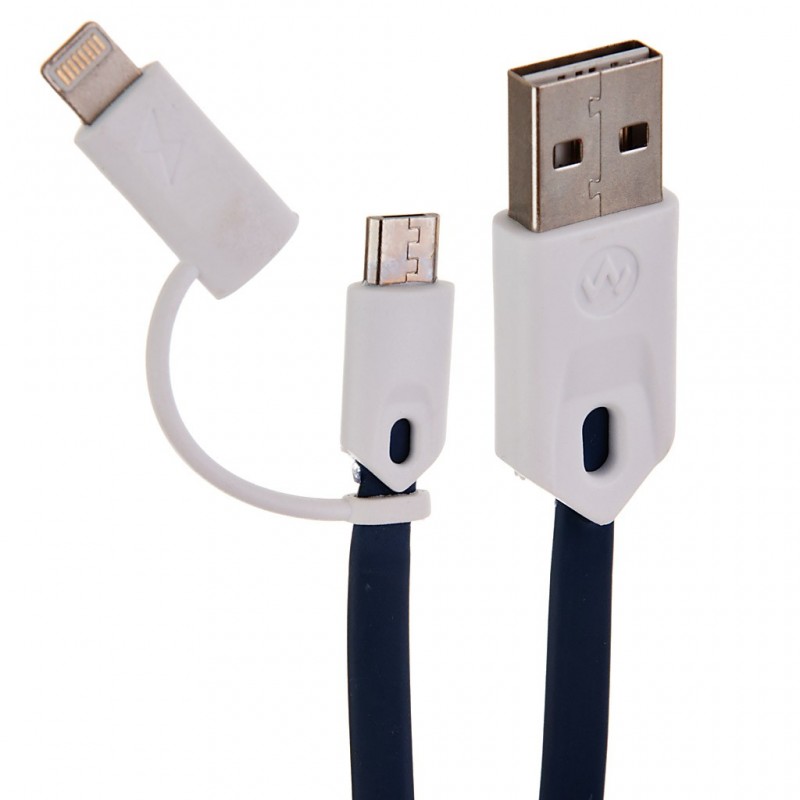 Cable USB con conector Lightning y micro USB T3