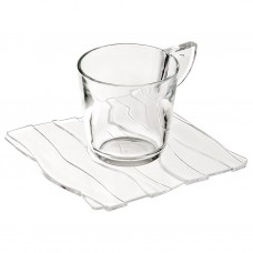 Juego de tazas y platos Ondas Clear Adamo