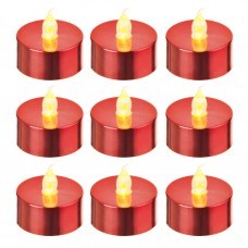 Juego de 9 velas tealight LED Haus