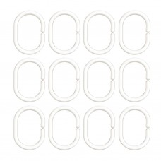 Juego de 12 ganchos para cortina Clear Basic Interdesign