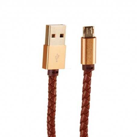 Cable micro USB con recubrimiento tipo cuero LDNIO