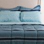 Juego de edredón, sábanas, faldón y fundas para almohadas Blue Denin Raya Elite Home