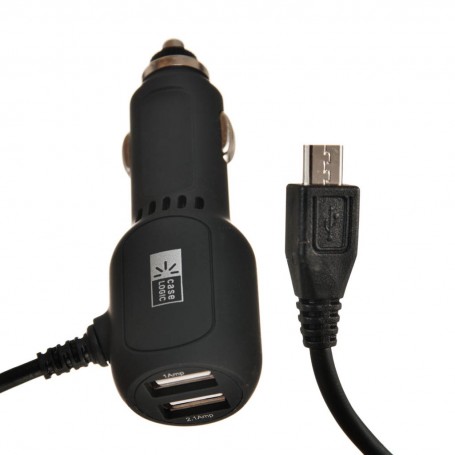 Cargador para auto con 2 USB y cable micro USB Case Logic