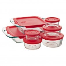 Juego de 14 Piezas de Moldes Refractarios con Tapas Bake N'Store Pyrex