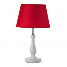 Lámpara de mesa blanco con pantalla redonda