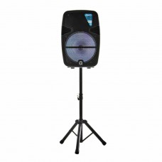 Parlante recargable para fiesta con luz LED y trípode 15" 50000W Mental Beats