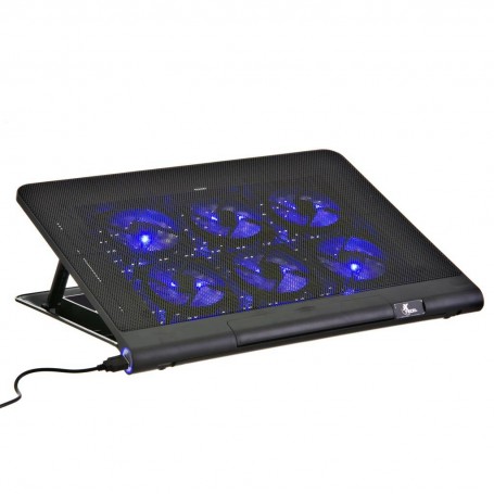 Cooling pad 6 ventiladores / LED Azul / 2 USB XTA-160 Xtech