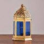 Farol / Porta votiva colgante Azul / Dorado Haus