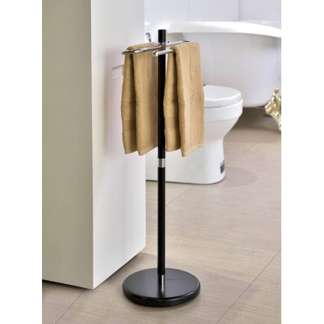 Toallero de pie de pie, soporte de 3 niveles de metal, toallero de baño,  organizador de toallas, toallero de pie, valet para hotel, oficina y uso