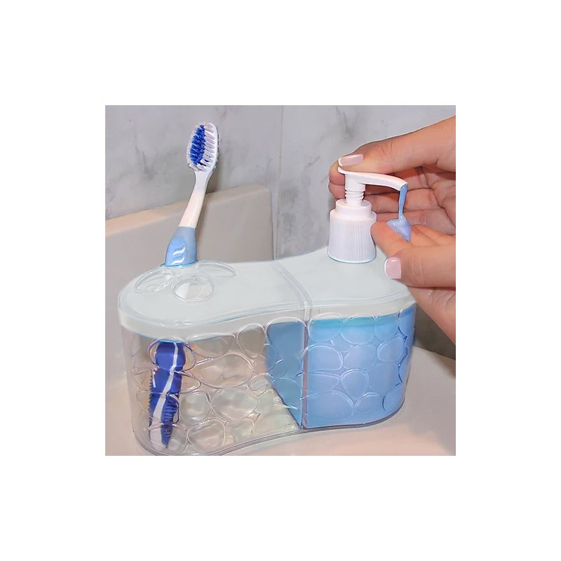 Dispensador para jabón con porta cepillos