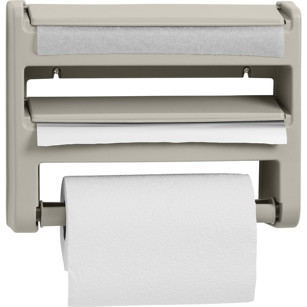 mDesign Soporte de rollo de papel higiénico de acero, organizador y  dispensador para baño y organización del hogar, capacidad para 3 rollos de  papel