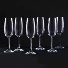 Juego de 6 copas para champagne Pure Krosno Glass