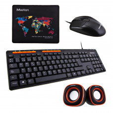 Combo Teclado alámbrico + Mouse + Parlantes MT-C105 Meetion
