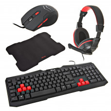 Teclado con Audífonos / Mouse / Mouse Pad Gaming Ziva Trust