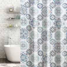 Cortina de baño con ganchos Mandalas Haus