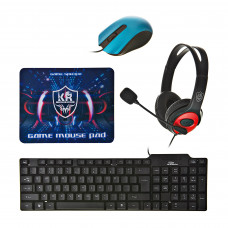 Combo Teclado + Mouse + Audífonos + Mouse pad gaming K30