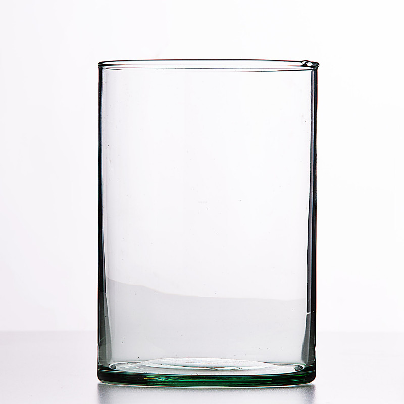 Portavelón Cilíndrico Transparente de Vidrio