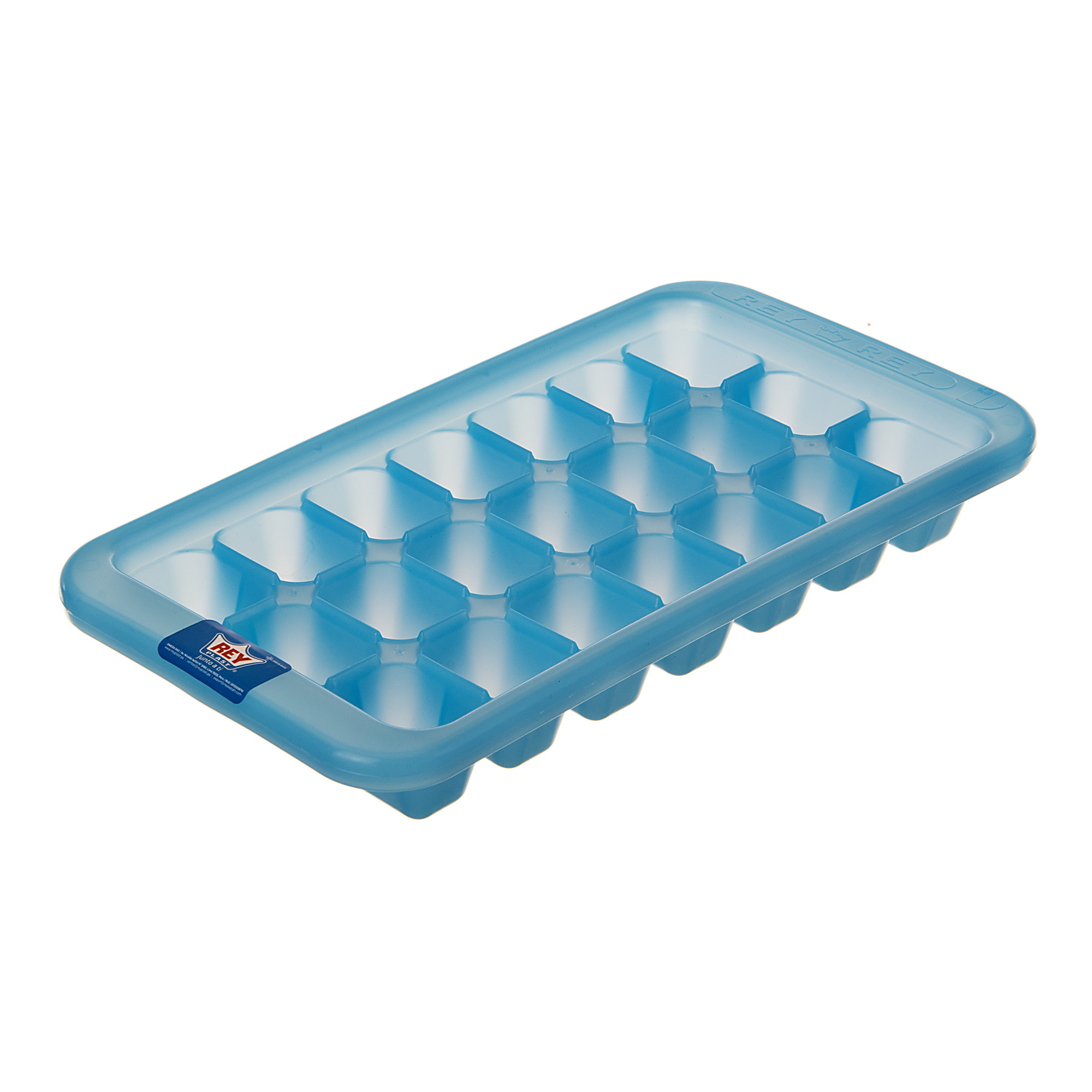Cubeta para hielo 21 divisiones Surtido El Rey elaborada en plástico.