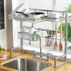 Escurridor / Organizador ajustable para platos Gris