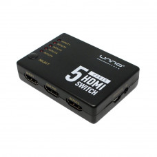 Switch HDMI 4K / 3D de 5 puertos HB1203BK Unno