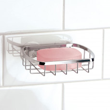 Jabonera con ventosas Silver Gia Interdesign