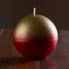 Vela esfera Rojo / Dorado