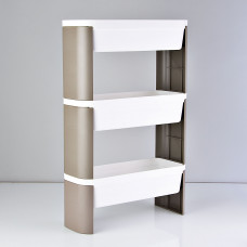 Organizador 3 Niveles Blanco / Taupe de Plastico Loft Coza