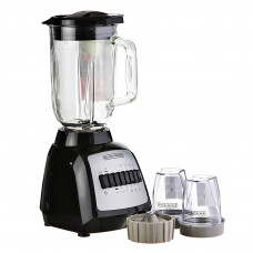 Licuadora 10 velocidades + Puleso con vaso de vidrio de 1.25 L / 2 vasos mini de 200ml 550W BLBD210GB Black & Decker