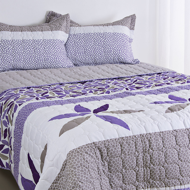 Cubrecamas para cama de dos plazas de 150x200 cm de color púrpura y lila  Twin Forme