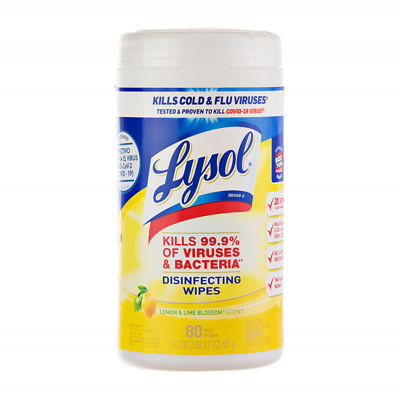 Juego de 80 toallas desinfectantes Lemon & Lime Blossom Lysol