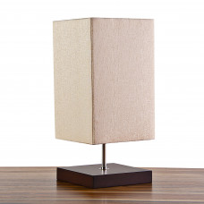 Lámpara de mesa con base cuadrada y pantalla rectangular