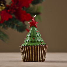 Vela Cupcake Árbol de Navidad