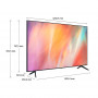 Samsung Smart TV UHD 4K Crystal AU7000 BT / Wi-Fi / 3 HDMI / 1 USB
