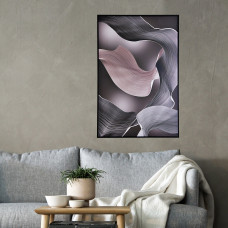 Cuadro con marco Abstracto Gris / Blush Haus