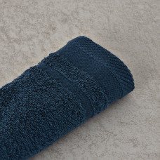 Toalla facial Azul / Cenefa Canales Bari 100% algodón