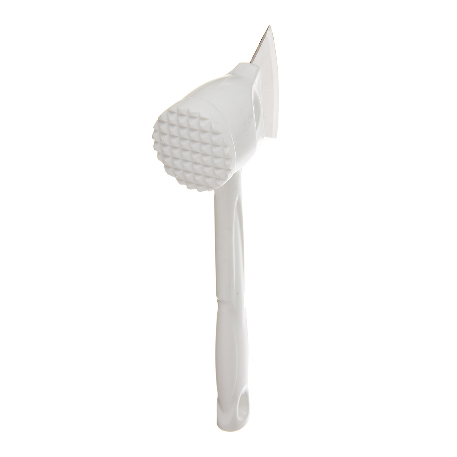 Ablandador de plástico para carne con hacha de acero inoxidable.