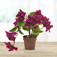 Planta artificial Flor Magenta con maceta Haus