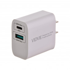 Cargador de pared para celular 33W Tipo C / USB Tipo A PLM337C-Q/TC VIDVIE