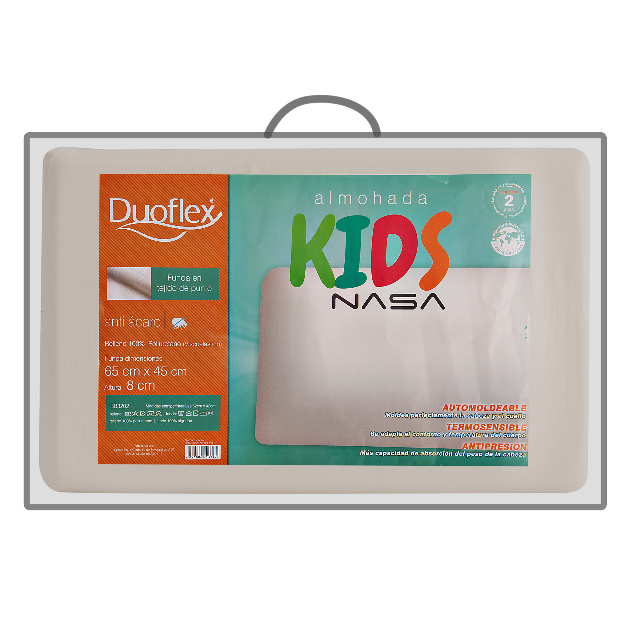 Almohada para niños Nasa Antiácaros Duoflex