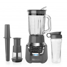 Licuadora 3 vel+pulso+3 funciones programada vaso de vidrio 1.5L / vaso de tritan 530ml / infusor 900W BL1350G Black & Decker