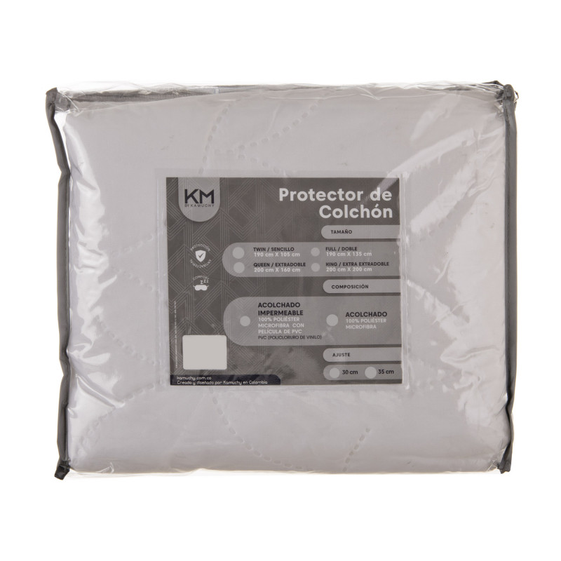 Protector Impermeable para Colchón Blanco de Polipropileno