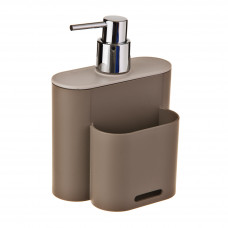 Dispensador para jabón de cocina con porta esponja 500ml Flat Coza