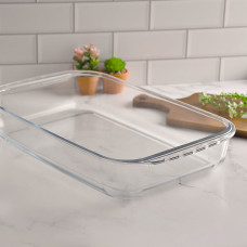 Molde Refractario Rectangular de Vidrio Clear Honda