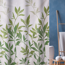 Cortina para baño con 12 ganchos Ramas Novo