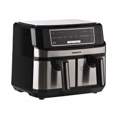 Daewoo Freidora de aire digital doble compartimiento temperatura ajustable / antideslizante 9L DI-5512-KDF