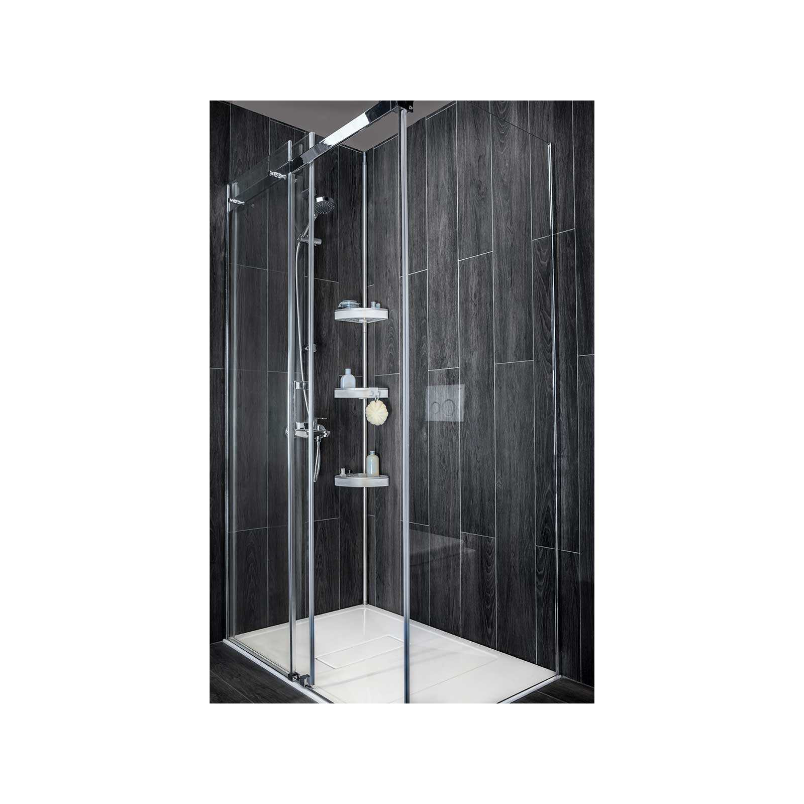 Organizador para ducha 3 niveles cromado con ganchos Aqua