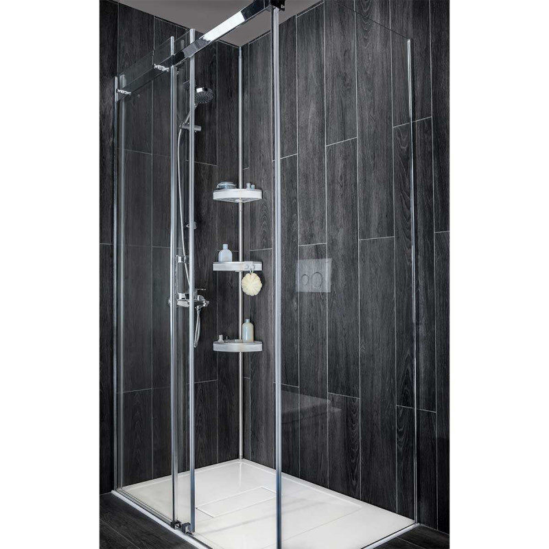 Organizador para ducha esquinero 3 niveles cromado