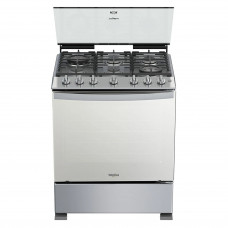 Whirlpool Cocina a gas 6 quemadores 2 quemadores Xpert Flamma / puerta horno derecha 76cm Silver LWFR7210S