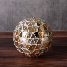 Esfera Decorativa Mosaico Dorado / Silver Haus